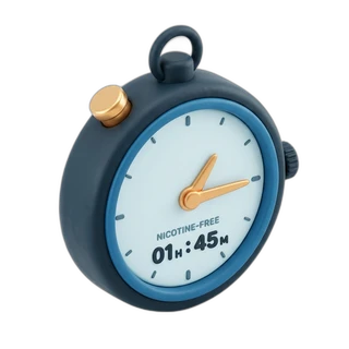 Live Nicotine-Free Clock illustration