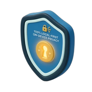 100% Local-First Privacy illustration